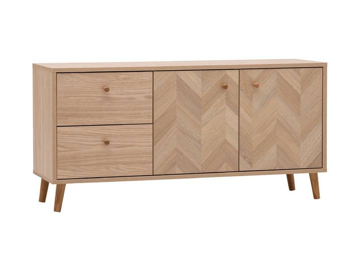 Tchibo - Lowboard »Visby« Eichen-Fischgräten-Dekor - 109x33x54,1cm - braun -