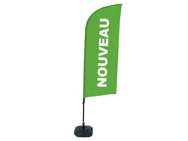 Showdown Displays Standregal Showdown Displays Beachflag Alu Wind Komplett-Set Neu Grün Französisch, 1-tlg.