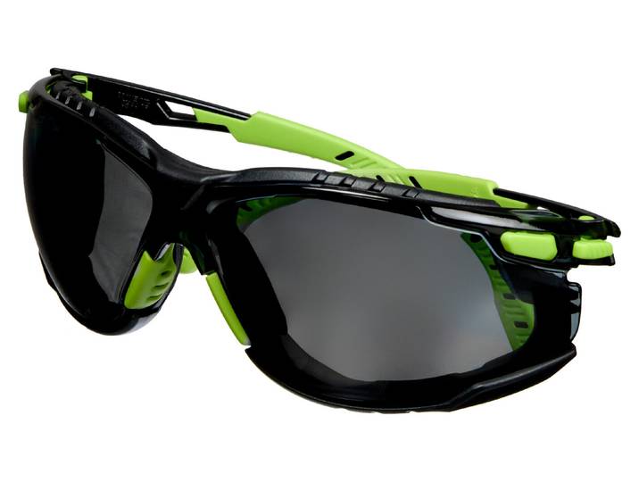 3M Schutzbrille Solus 1000 mit Antibeschlag-Beschichtung Grün+Graues Glas
