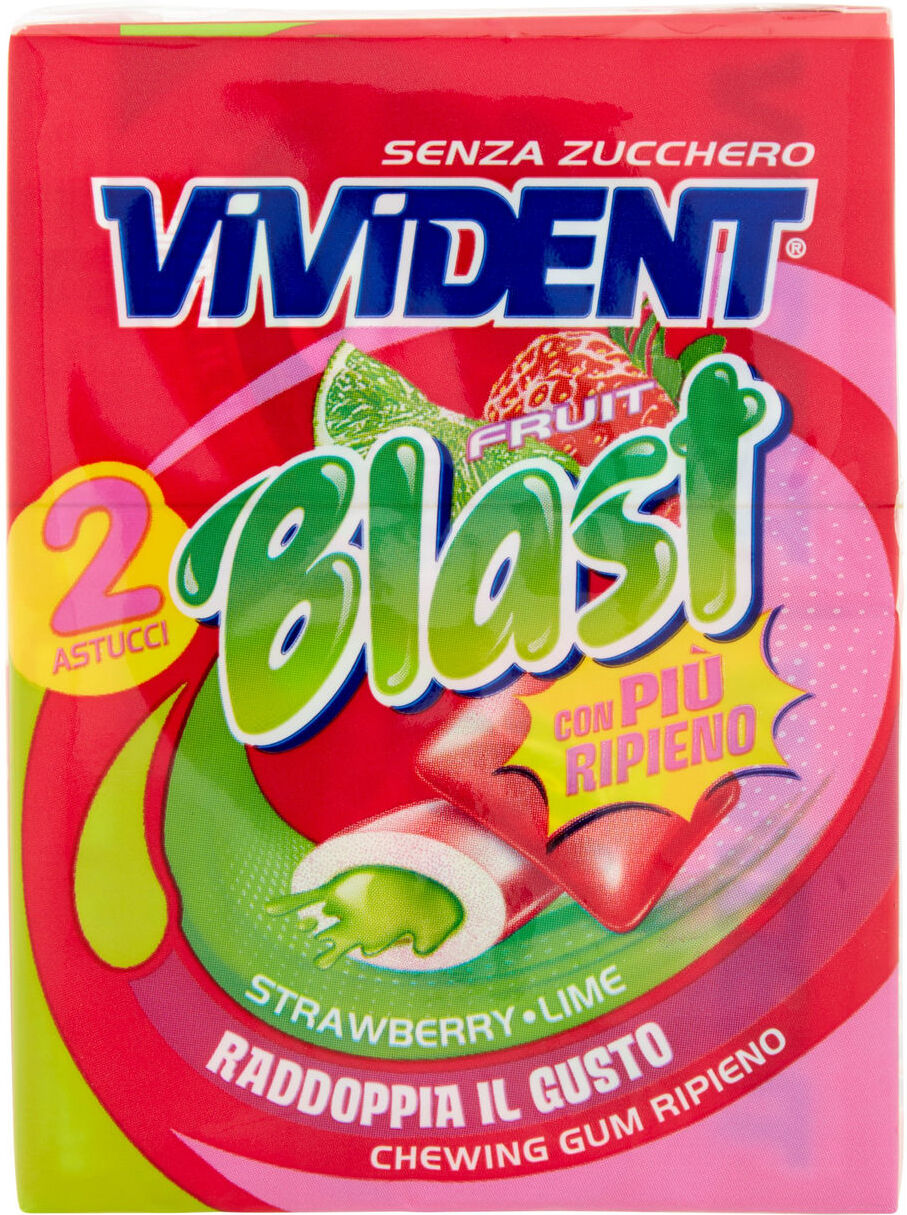 PERFETTI VAN MELLE ITALIA Srl Vivident Fruit Blast Strawberry Lime, 30 g