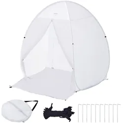 VEVOR Sprühfarben-Unterstand, 60 x 60 x 70 Zoll, tragbares Pop-Up-Sprühfarbenzelt mit integriertem Boden, Abluftfenster und Aufbewahrungstasche, faltbare Lackierkabine für Möbel, DIY-Hobby-Werkzeug-Malstation