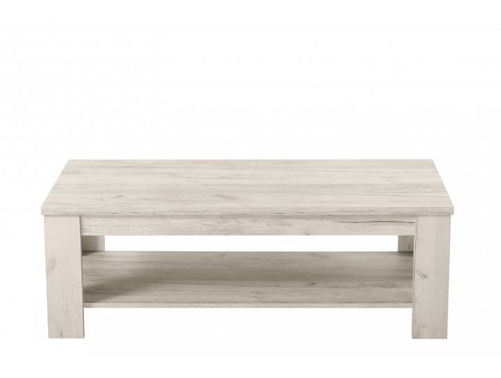 Couchtisch HOME AFFAIRE Oscar CT , braun (weiß eiche), B:120cm H:41,5cm T:60cm, Tische, Couchtisch, mit Ablageboden