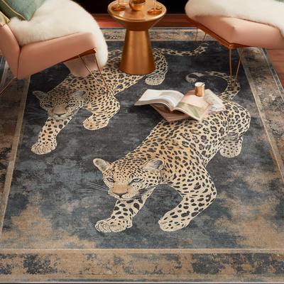 Well Woven Apollo Leopard's Reverie Animal Print Modern Flat Pile Rug