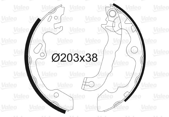 Valeo Bremsbackensatz 562648 Hinterachse Für Ford