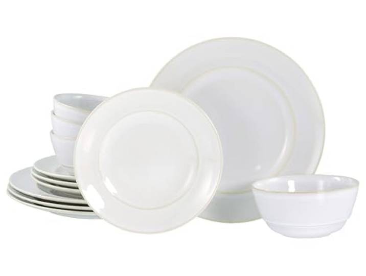 CreaTable\, 23670\, série ANTIQUE offwhite\, service de vaisselle\, ensemble de 12 assiettes.