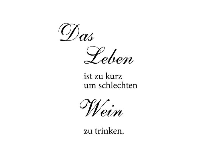 Wanddekoobjekt QUEENCE Leben und Wein , schwarz (schwarz, weiß), B:20cm H:30cm T:0,1cm, Stahl, Wanddekoobjekte, Wanddekoobjekt, Stahlschild, Blechschild, Spruch, Witzig, Wanddeko, retro, 20x30cm