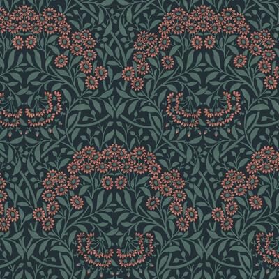 William Morris at Home Michaelmas Daisy Midnight Wallpaper - N/A