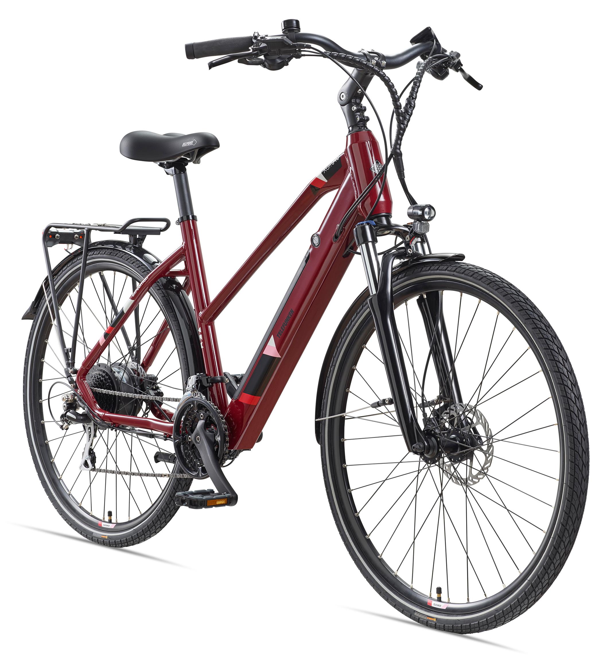 Telefunken Trekking E-Bike | Elektrofahrrad 28 Zoll | 24-Gang Kettenschaltung | Heckmotor 250W | 417,6Wh Akku | Pedelec