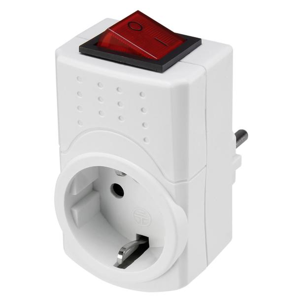 Sygonix SY-5045292 Schaltbare Zwischensteckdose 2polig Weiss (SY-5045292)