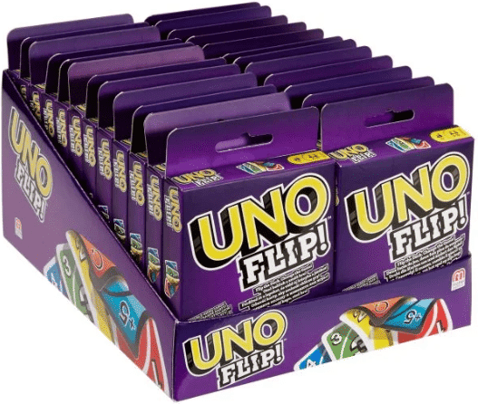 Uno Flip Card Game with Double-Sided Deck and Special Flip Card, Ages 6+, Family-Friendly Card Game by Uno