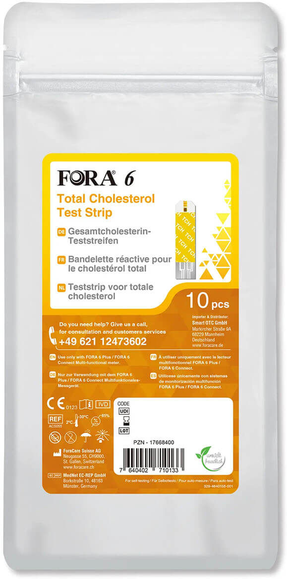 Fora 6 Cholesterol Teststrips (10 stuks)