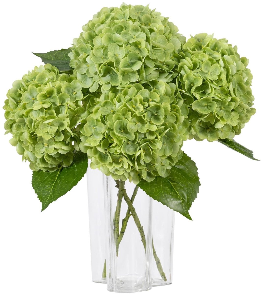 Omgoods - 3 stuks grote Hydrangea kunstbloemen met real touch effect