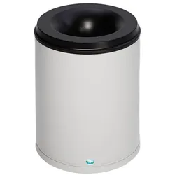 PROREGAL Selbstlöschender Papierkorb | 80 Liter, HxBxT 56x46,5x46,5cm | Verzinkter Stahl | Grau | Papiereimer Mülleimer für Papier