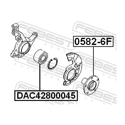 FEBEST Radnabe Vorderachse 0582-6F für MAZDA