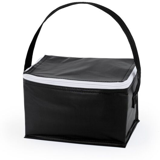 Sac isotherme publicitaire pour 6 canettes en PVC Tibu noir TAILLE UNIQUE ADULTE