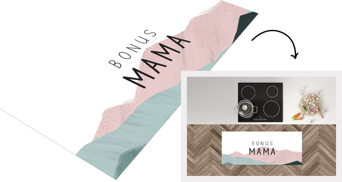 KitchenYeah Keukenloper Vinyl met Bonus Mama Quote - 120 x 50 cm