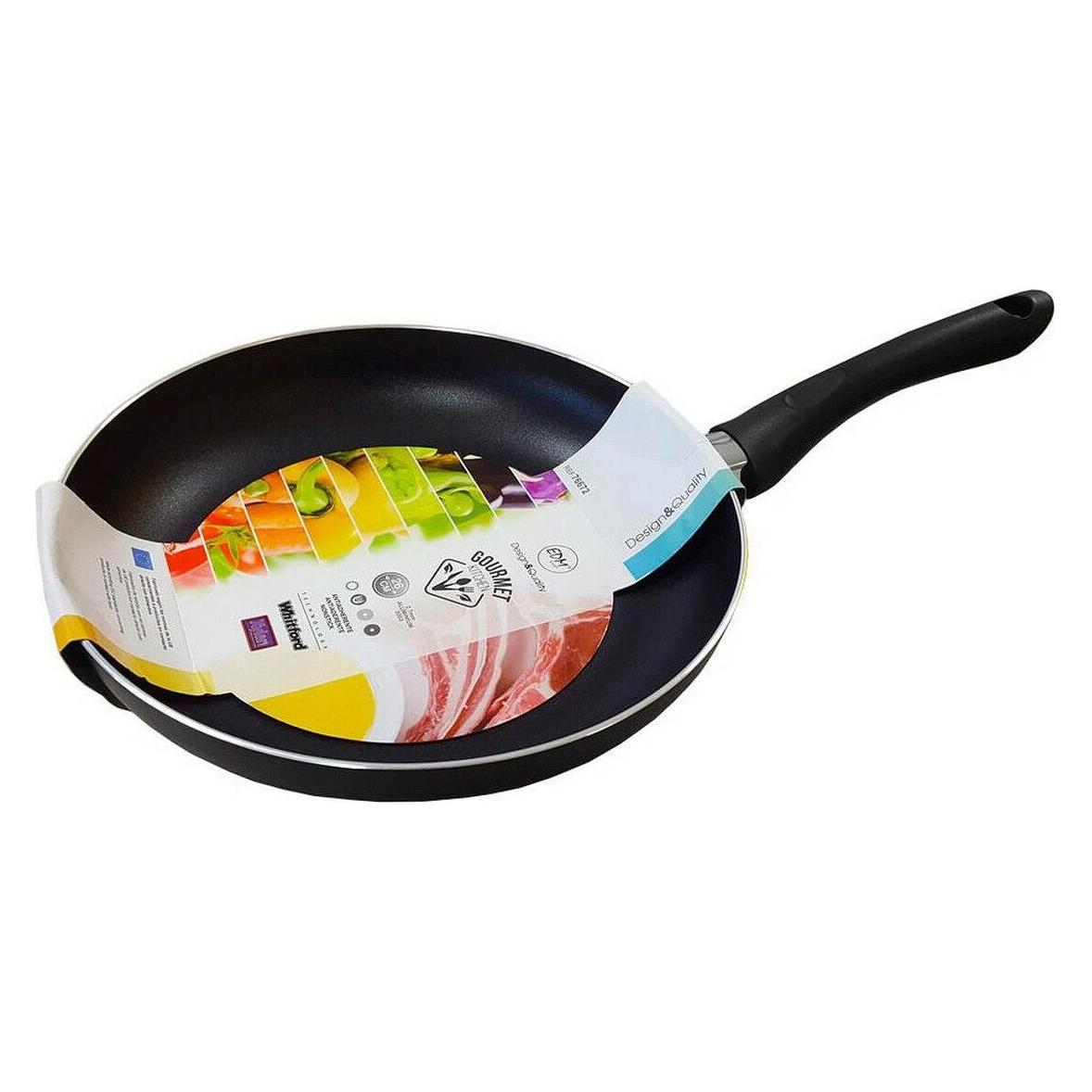 EDM Antihaftbeschichtete Pfanne Basic Line Whitford Technology Schwarz Aluminium Ø 24 cm (Bratpfanne, Aluminium, 24 x 4.60 cm) (45287819)