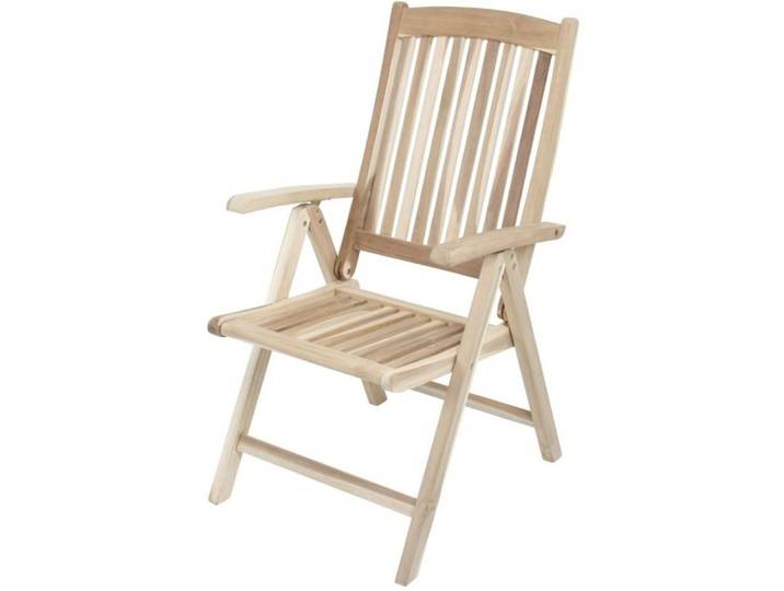Harms Import Hochlehner aus Teak unbehandelt in holzfarben. Abmessungen (LxBxH) 98x58x106 cm