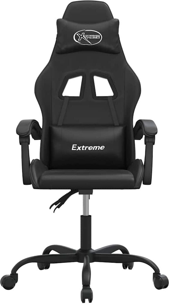 vidaXL Chaise de jeu Noir Similicuir