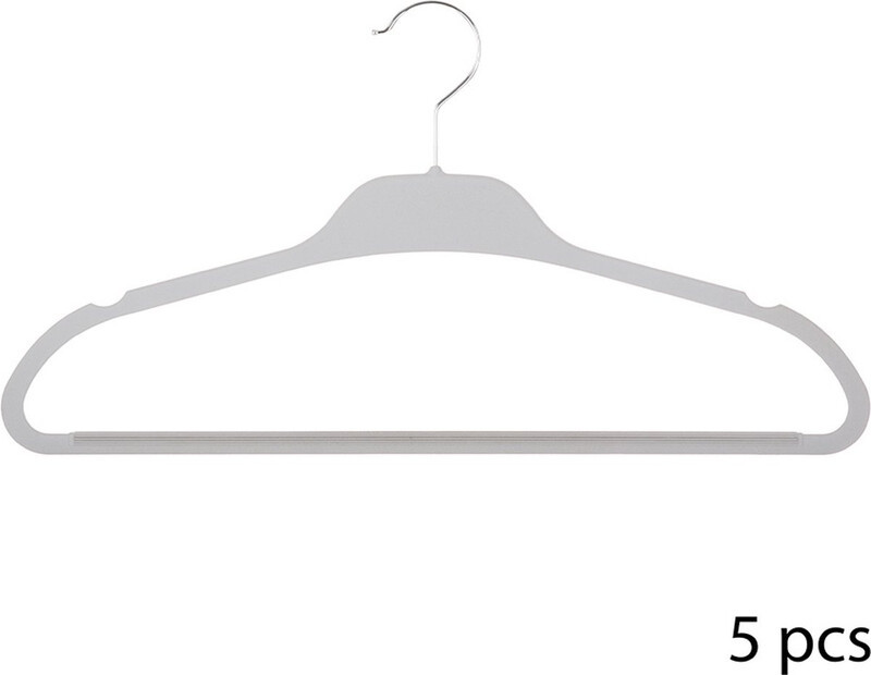 5five Plastic Kledinghanger - Blauw, Grijs, Wit - Breedte: 44,8 cm