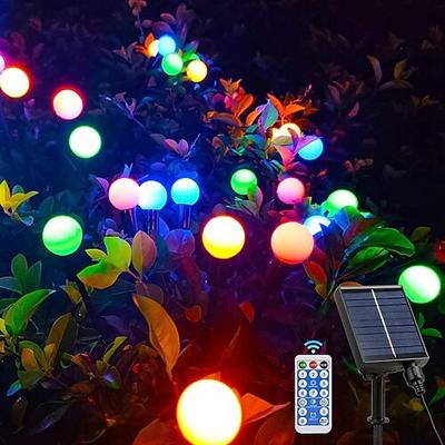 6 in 1 Outdoor Solar wasserdicht Glühwürmchen Bodenstecker Licht 48LED Strahlen Innenhof Garten Rasen Weg Park Atmosphären Dekor Licht Landschaftsbeleuchtung 8 Funktion Fernbedienung