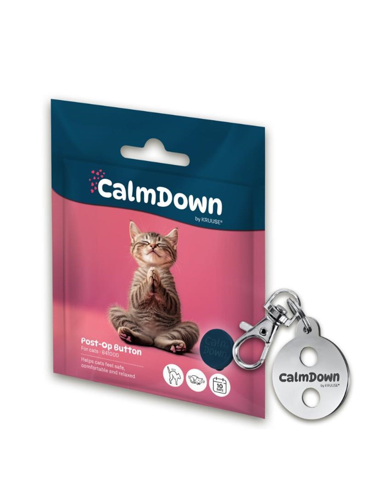 CalmDown by KRUUSE Katze Tag Kit, 1 Knopf