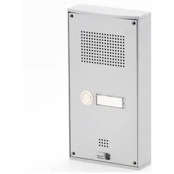 Telecom Behnke, Klingel + Türsprechanlage, Behnke Türsprechsystem Serie 5 AP-Set 1 Ruftaste silber (Analoges Telefon, Kabelgebunden)