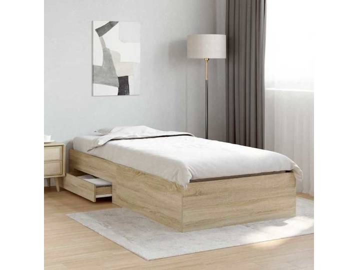 &Mode Lit 1 Personnes - BEWI - Structure de lit Adulte/enfant - Marron 90 x 190cm bois d'ingénierie 82202
