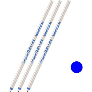 Online Kugelschreiberminen Minimine, 40011/3, D1-Kurzmine, Strichstärke M, blau, 3 Stück