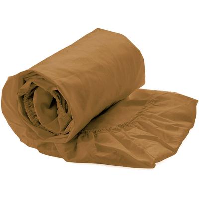 Spannbettlaken HECKETT & LANE "Yellow Spannbetttuch Percale", braun (cognac, braun), B:90cm L:220cm, Perkal, Obermaterial: 100% Baumwolle, Bettlaken, Spannbettlaken, Spannbetttuch aus 100% Baumwolle, Hochwertige Perkal, Gummizug rundum