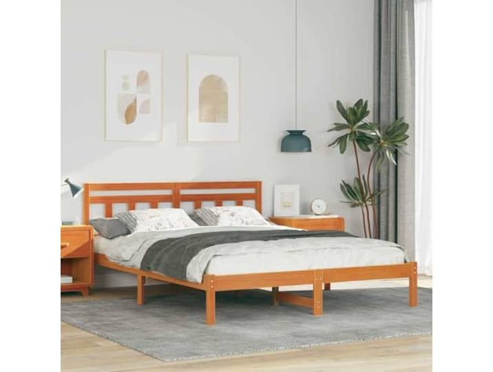 Kiefernholz gepolstertes Kopfteil modernes Design 100x200 cm Schwarz Holzbett Bettgestell mit gepolstertem Kopfteil Schwarz 100x200 Kiefernholz Stabil Modernes Design