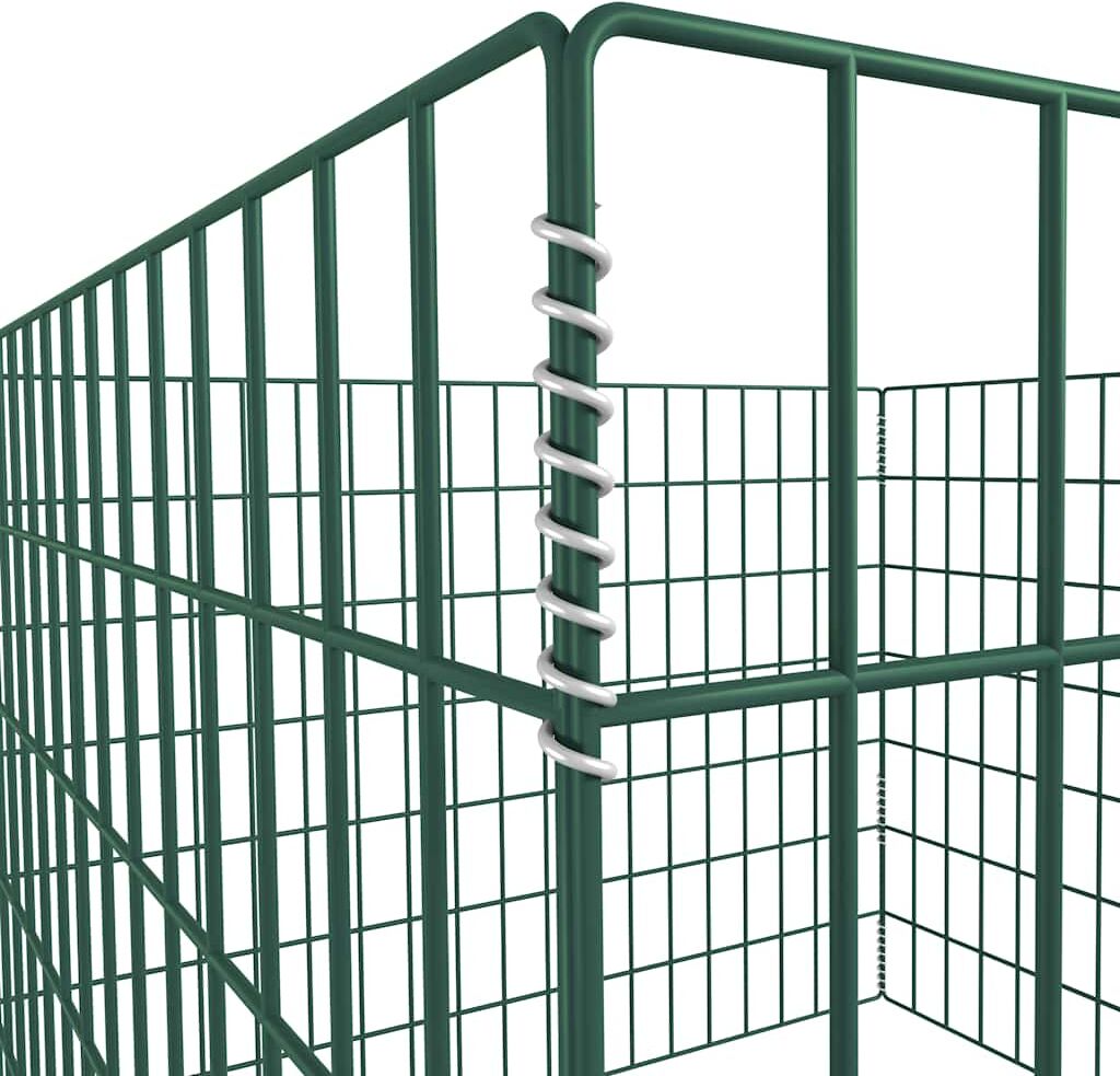 vidaXL Compostador de malla cuadrado 100x100x70 cm Verde