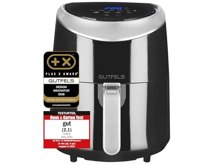 GUTFELS Heissluftfritteuse AIRFRY 3010-2,7L Airfryer mit 1300 Watt