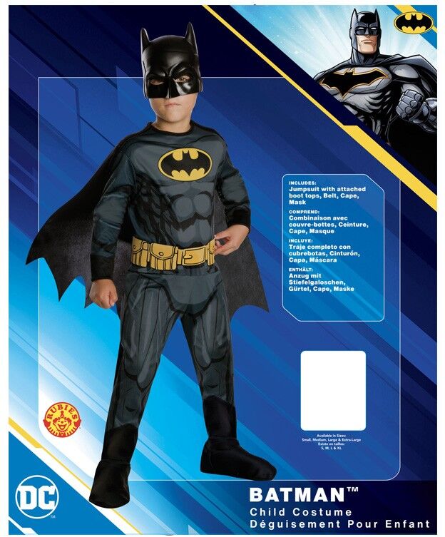 Déguisement classique Batman Noir et Jaune 5-6 ans - Rubies