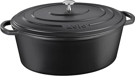 KELA Calido Gusseisen mit Deckel 36 × 29 cm schwarz
