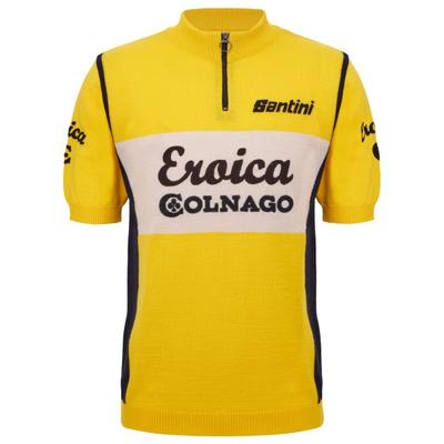 Santini - Eroica Colnago Wool Jersey - Radtrikot Gr XL gelb