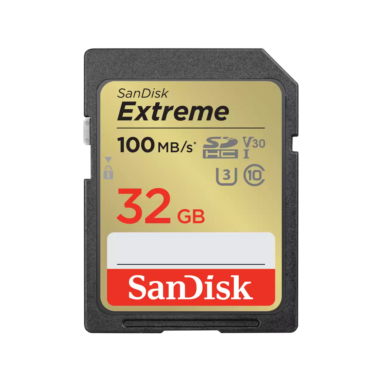 SanDisk Extreme 32 GB SDHC Speicherkarte (2022) bis 100MB/s, Cl10, U3, V30