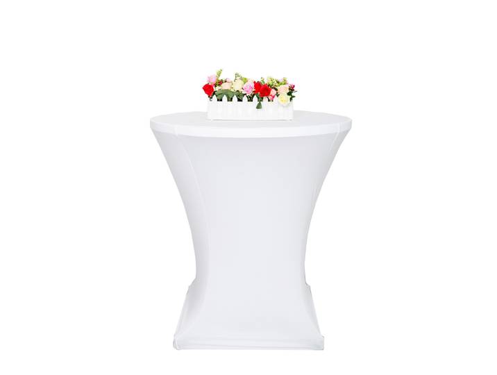 Tischdecke für Bistrotische 60 - 65 cm weiss