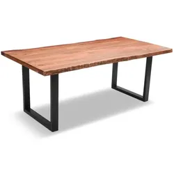 WOLFMÖBEL Esstisch Guru 160 x 90 cm Holz Braun Akazie