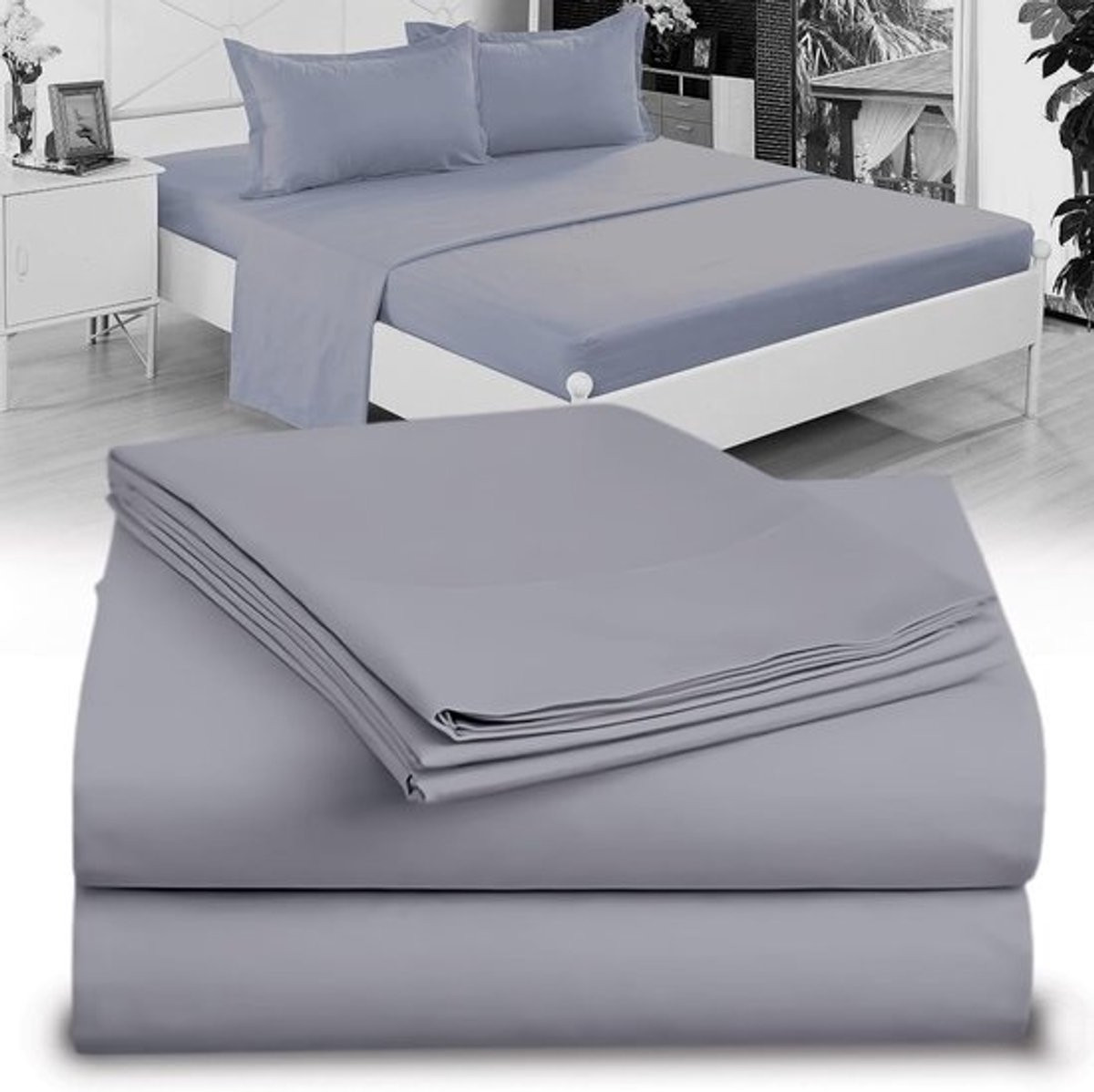 Luxe Hoeslakenset XL - 4 Delige Set Beddengoed, Extra Zacht en Duurzaam