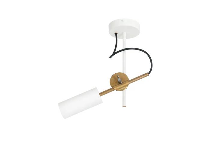 Konsthantverk Suspension Stav laiton brut/blanc, spot 1-lumière