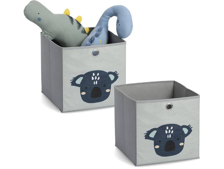 Organizer ZELLER PRESENT Koala , grau, B:28cm H:28cm T:28cm, Vlies, Aufbewahrungsboxen, Organizer, Aufbewahrungsbox, flach zusammenfaltbar, Vlies