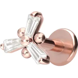 Titan Labret mit Innengewinde KRISTALLBLUME