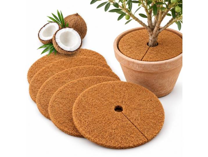 Relaxdays Kokosmatte Pflanzen Winterschutz 5er Set