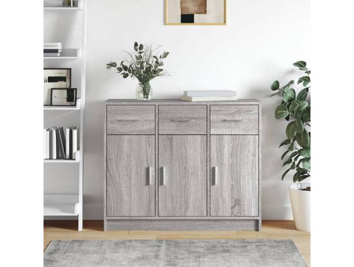 (Gris) Buffet bahut - Buffet Enfilade sonoma gris 91x28x75 cm bois ingénierie 189406