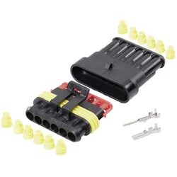 TE Connectivity Superseal Set AMP SUPERS Steckverbinder, Elektronikkabel + Stecker, Schwarz