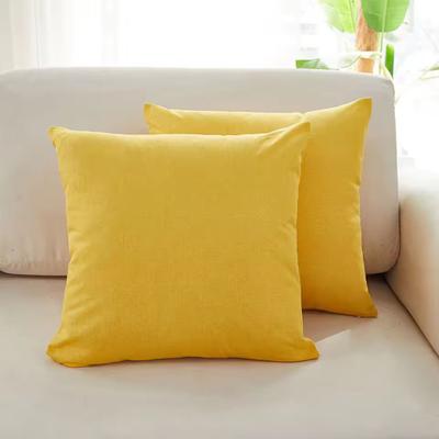 Inspired Living SoftLoom Linen Cushion Cover 45by45 Cm Decorative Pillow Cover For Sofa & Home Decor yellow