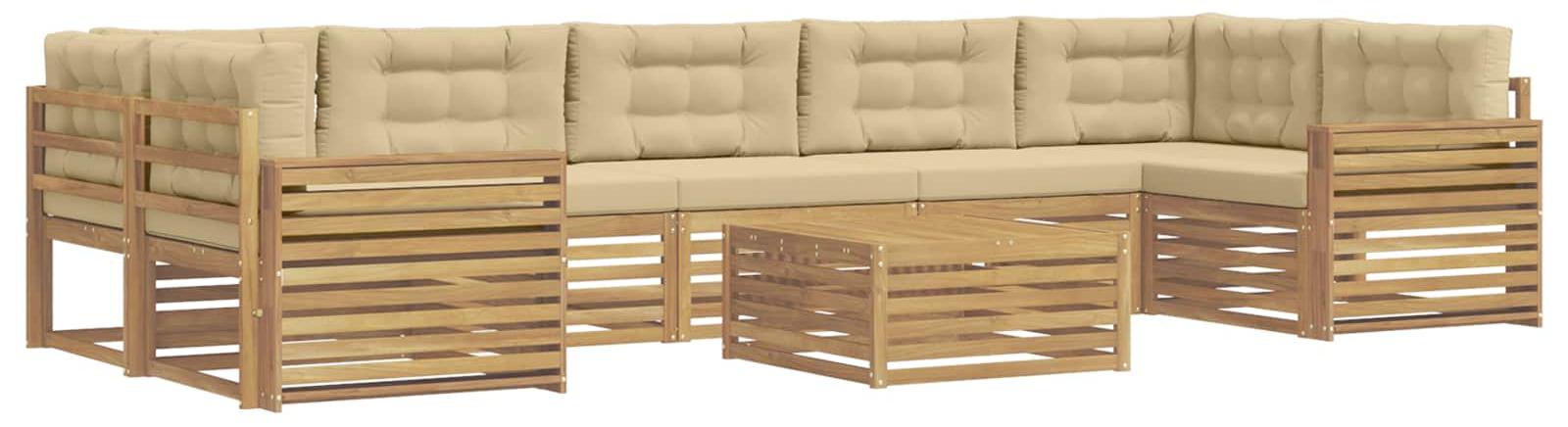 Garnitur aus 8 Outdoor-Sofas, Farbe Beige