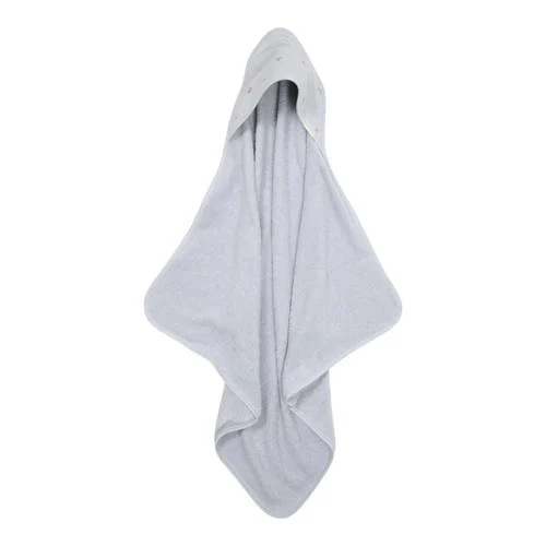 Little Dutch badcape met borduursel voor baby's - Blauw