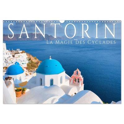 Santorin - La Magie des Cyclades (Calendrier mural 2026 DIN A3 vertical), CALVENDO calendrier mensuel